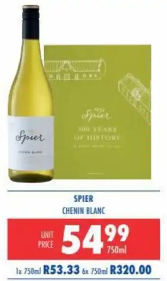Ultra Liquors Spier Chenin Blanc 750ml offer