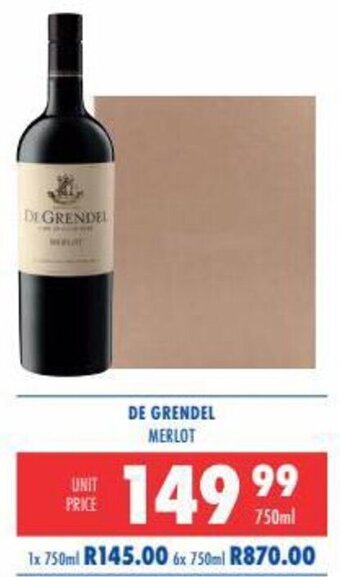 Ultra Liquors De Grendel Merlot offer