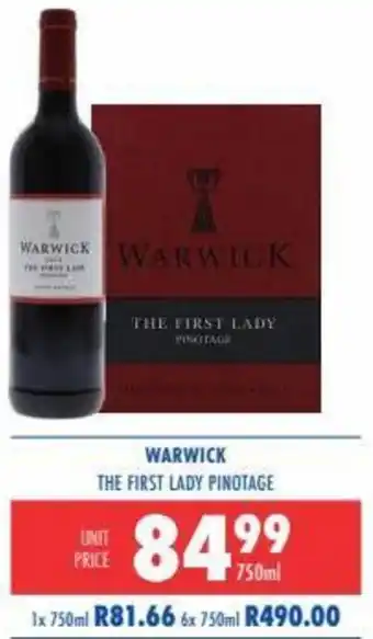 Ultra Liquors Warwick 750ml offer
