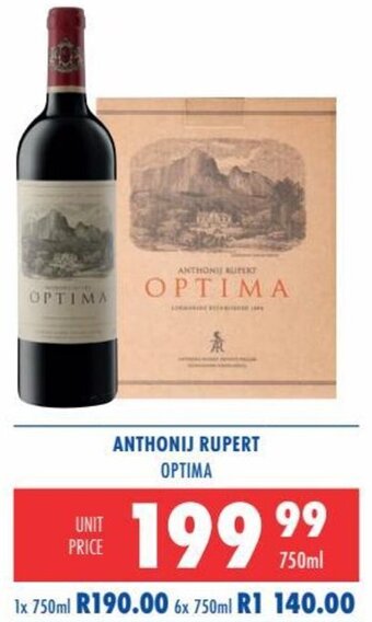 Ultra Liquors Anthonij Rupert Optima 750ml offer
