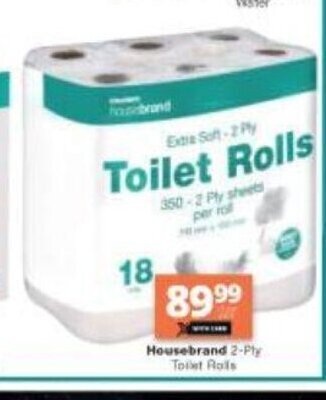 Checkers Housebrand 2-Ply Toilet Rolls offer