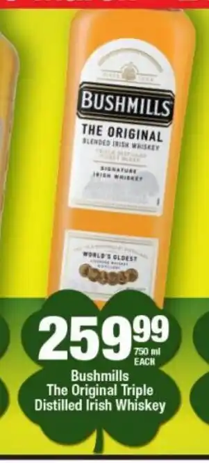 OK Liquor Bushmills The Original Triple Distilled Irish Whiskey offer