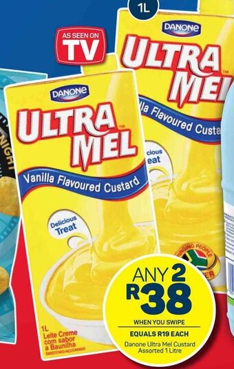 Pick n Pay Danone Ultra Mel Custard Assorted 2 x 1L offer