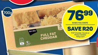 Pick n Pay PnP Cheddar, Gouda or White Cheddar 700g offer