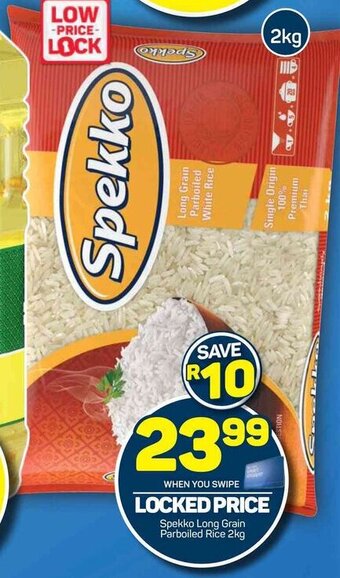 Pick n Pay Spekko Long Grain Parboiled Rice 2kg offer