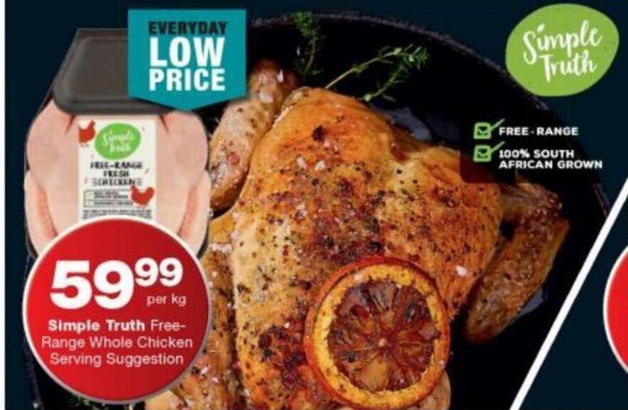 Simple Truth FreeRange Whole Chicken offer at Checkers Liquor Shop