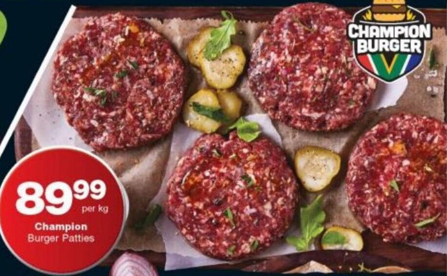 Champion Burger Patties offer at Checkers Liquor Shop