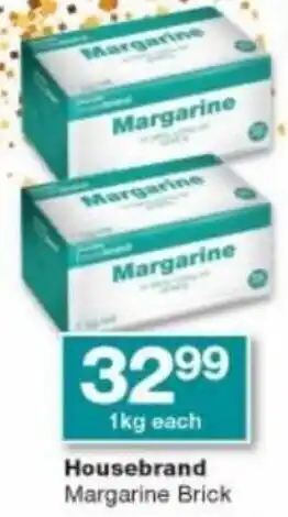 Checkers Liquor Shop Housebrand Margarine Brick 1kg offer