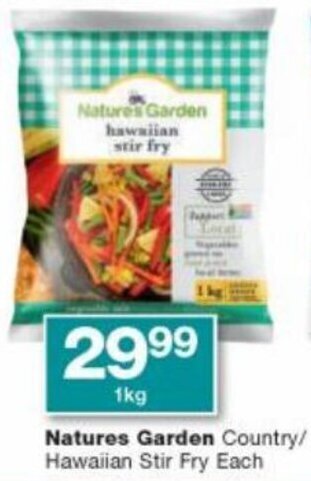 Checkers Liquor Shop Natures Garden Country/Hawaiian Stir Fry 1kg offer