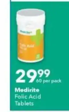 Medirite Folic Acid Tablets 60 per pack