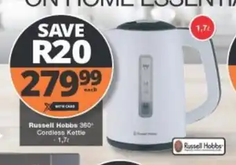 Checkers Liquor Shop Russell Hobbs 360 Cordless Kettle 1.7L offer