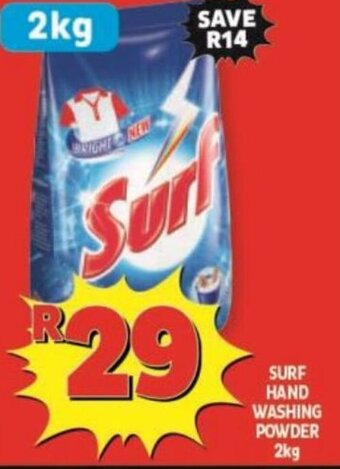 Usave Surf Hand Washing Powder 2kg offer