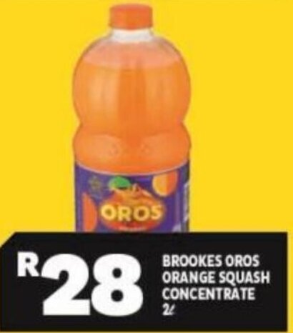 Usave Brookes Oros Orange Squash Concentrate 2L offer