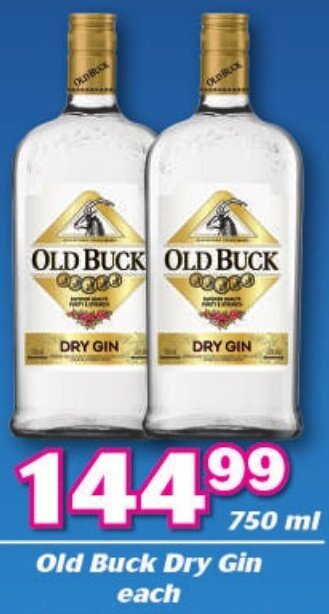 Cambridge Liquor Old Buck Dry Gin 750ml offer