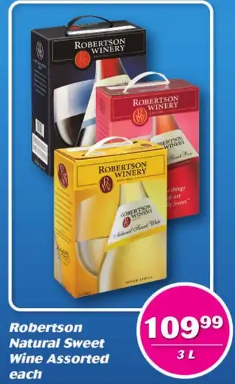 Robertson Natural Sweet Wine Assorted 3L