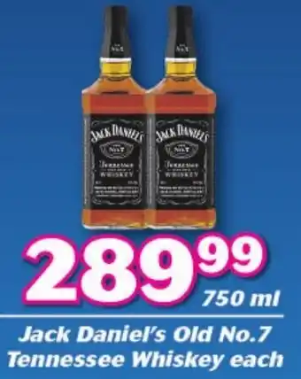 Jack Daniel's Old No.7 Tennessee Whisky 750ml