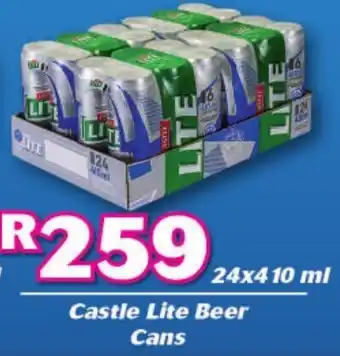 Cambridge Liquor Castle Lite Beer Cans 24x410ml offer