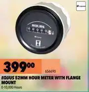 Equus 52mm Hour Meter With Flange Mount 656690