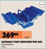 Autogear 5 Tray Cantilever Tool Box TB420