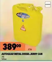 Midas Autogear Metal Diesel Jerry Can Yellow JC06-20L offer