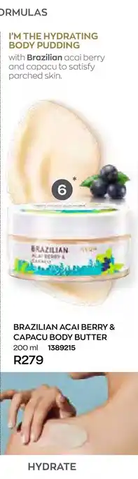AVON Brazilian Acai Berry & Capacu Body Butter offer