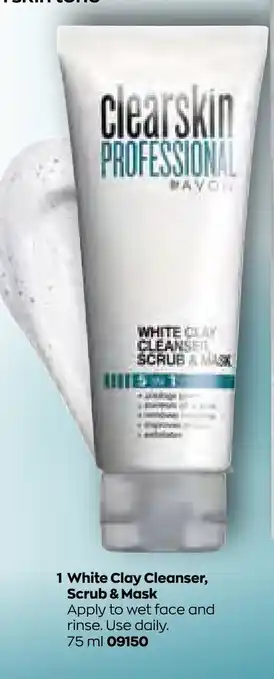 AVON White Clay Cleanser, Scrub & Mask offer