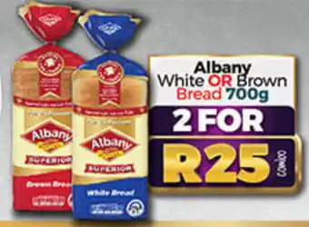 Take 'n Pay Albany White or Brown Bread 700g offer