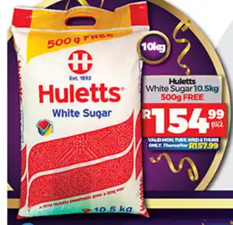 Take 'n Pay Huletts White Sugar 10.5kg 500g Free offer