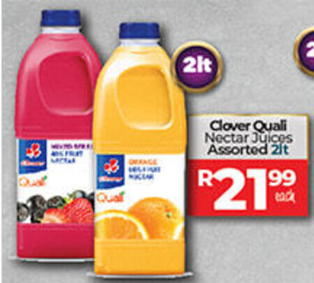 Take 'n Pay Clover Quali Nectar Juices Assorted 2lt offer