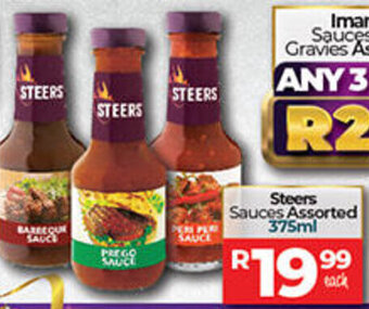 Take 'n Pay Steers Sauces Assorted 375ml offer