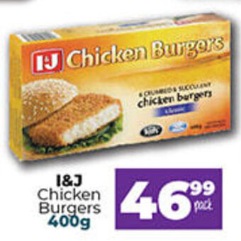 I&J Chicken Burgers 400g