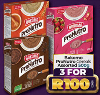Take 'n Pay Bokomo ProNutro Cereals Assorted 500g offer