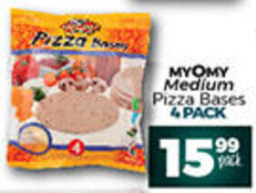 MyOMy Medium Pizza Bases 4 Pack