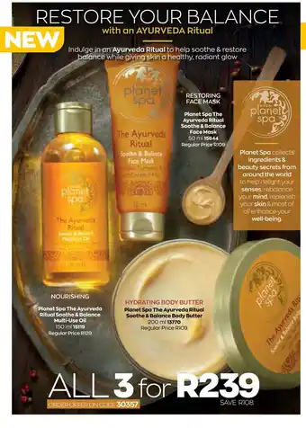 AVON Planet Spa Ayurveda Ritual offer