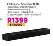 Game Samsung 2.0 Channel Soundbar T400 offer