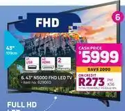 Game Samsung 43" N5000 FHD LED TV offer