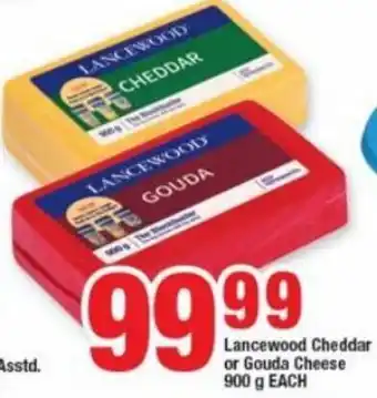 OK Foods Lancewood Cheddar or Gouda Cheese 900g offer