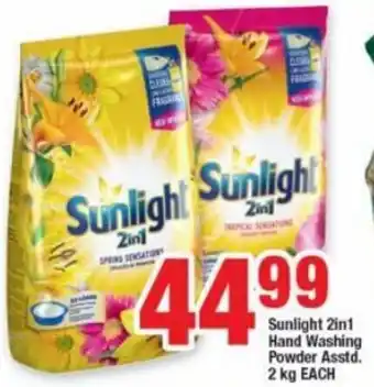 OK Foods Sunlight 2in1 Hand Washing Powder Asstd 2kg offer