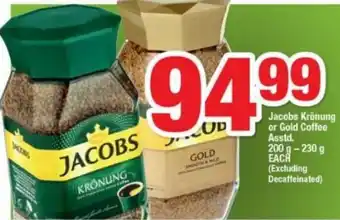 OK Foods Jacobs Krönung or Coffee Asstd 200g or 230g offer