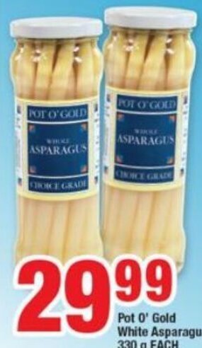 Pot O' Gold White Asparagus Spears 330g