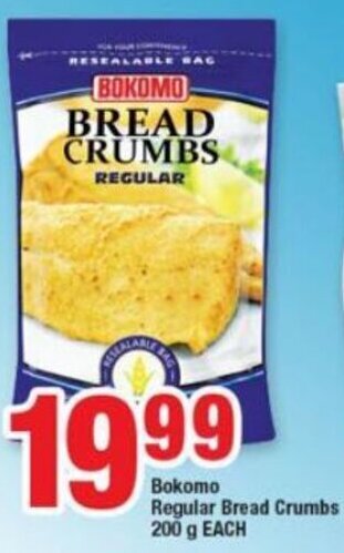 OK Foods Bokomo Regular Bread Crumbs 200g offer