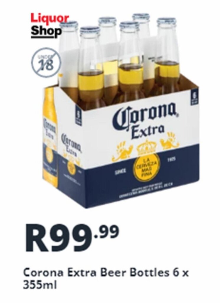 Shoprite Liquor Corona Extra Beer Bottles 6 x 355ml offer
