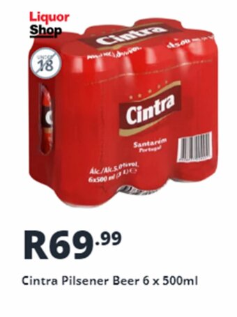Cintra Pilsener Beer 6 x 500ml