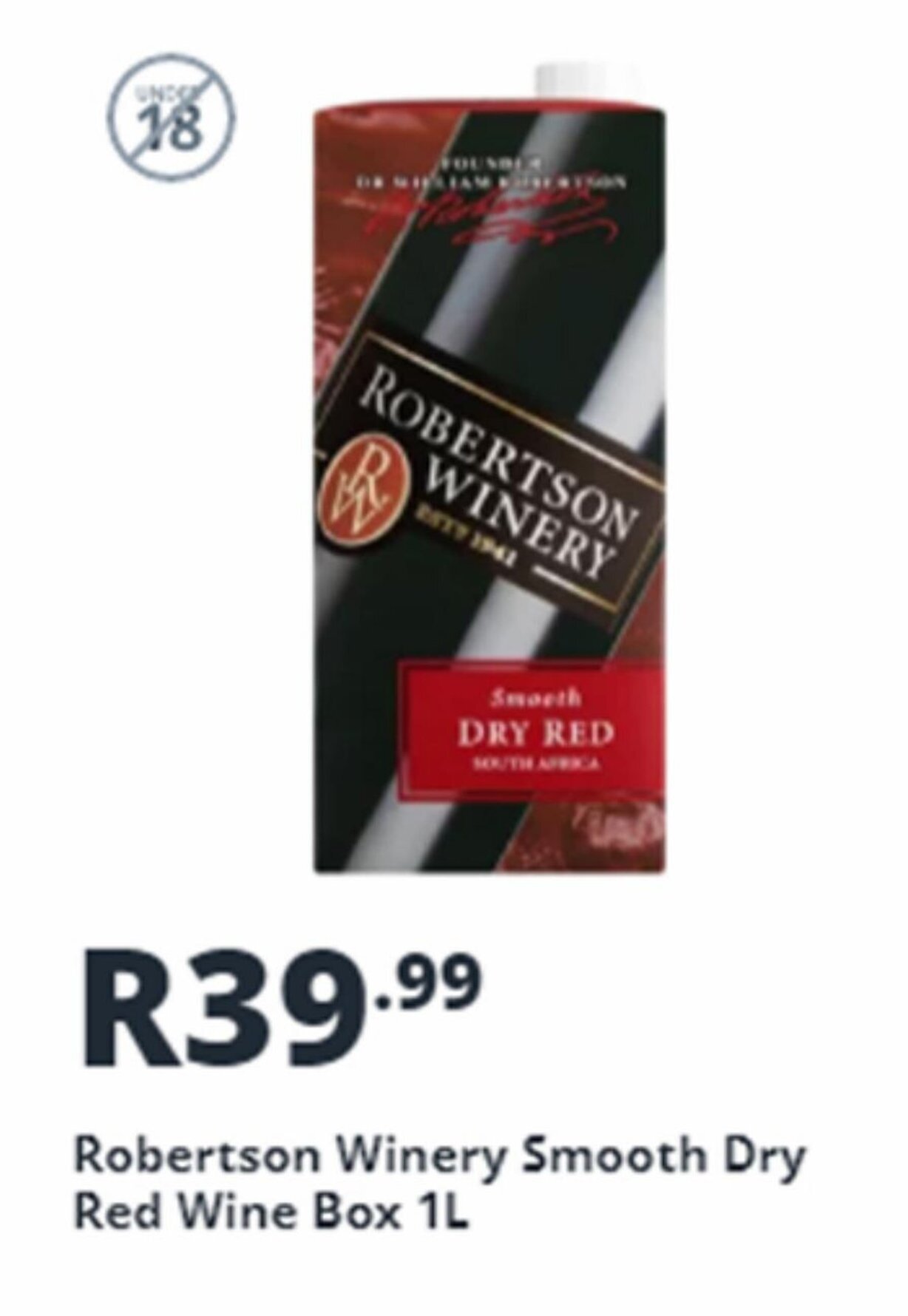 Robertson Winery Smooth Dry Red Wine Box 1L offer at Shoprite Liquor