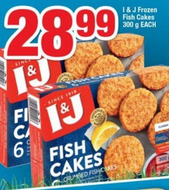 I & J Frozen Fish Cakes 300g offer at OK Foods
