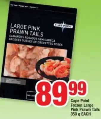 OK Foods Cape Point Frozen Large Pink Prawn Tails 350g offer