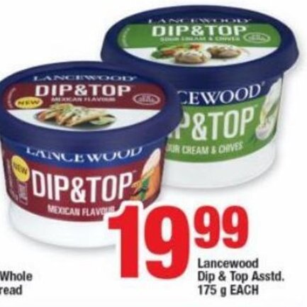 OK Foods Lancewood Dip & Top Asstd 175g offer
