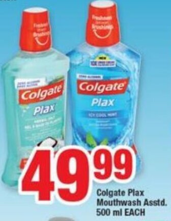 Colgate Plax Mouthwash Asstd 500ml