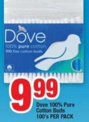 OK Foods Dove 100% Pure Cotton Buds 100's offer