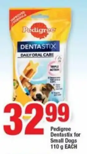 OK Foods Pedigree Dentastix for Small Dogs 110g offer